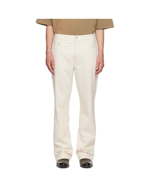 Amiri Natural Off- Straight Flare Jeans for men