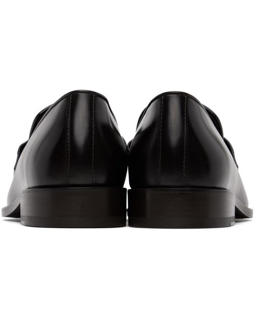 Flâneurs noirs en cuir Giorgio Armani pour homme en coloris Black