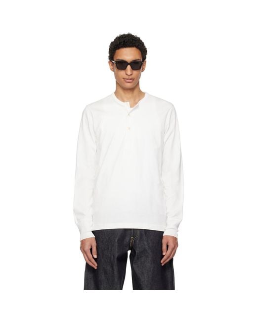 Merz B. Schwanen Black 2M06 Mid-Century Machine Refined Fit Long Sleeve Henley for men