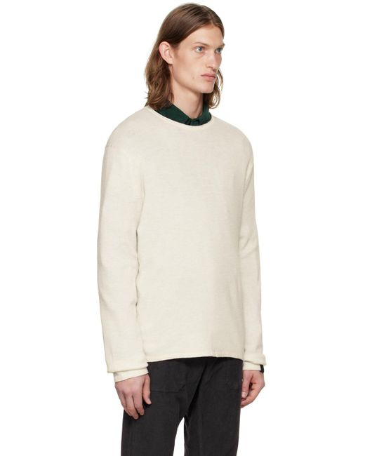 Rag & Bone Natural Off-white Collin Sweater for men