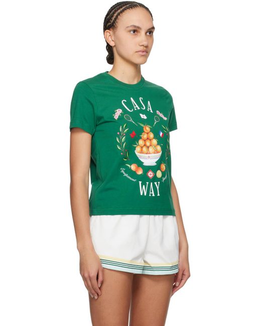 Casablancabrand Green 'casa Way' T-shirt