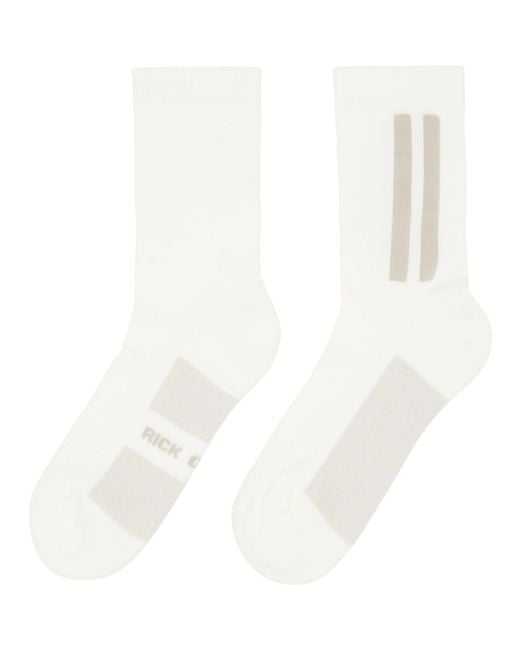 Rick Owens White Off- Temple Glitter Socks for men