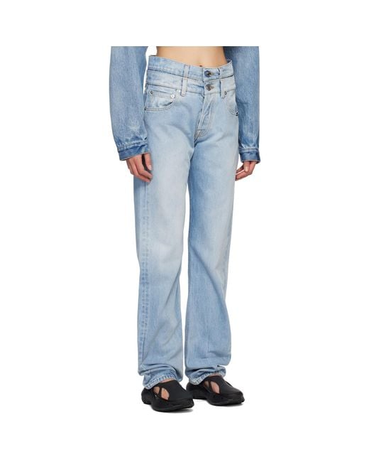 VTMNTS Blue Double Waist Jeans
