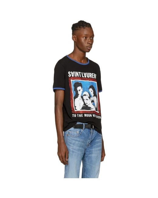 (訳あり)サンローラン2017 TシャツTo The Moon And Back Saint Laurent Black 'to The Moon And Back' T-shirt for Men | Lyst