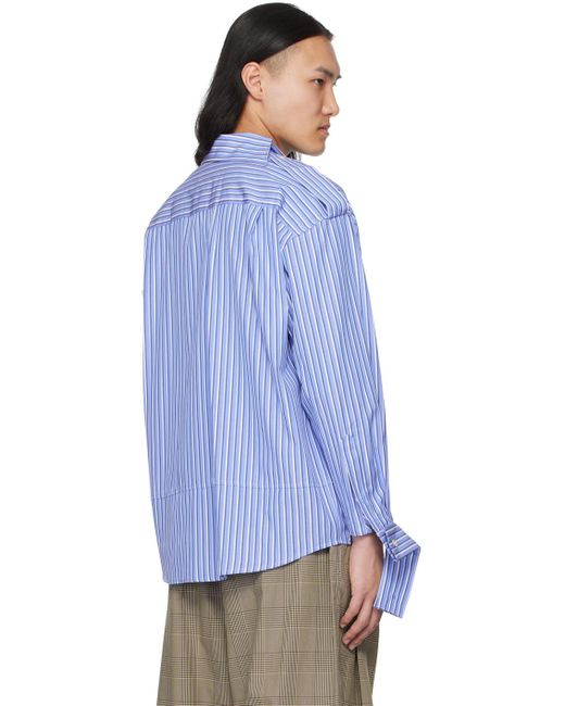 MERYLL ROGGE Blue Deconstructed Shirt for men