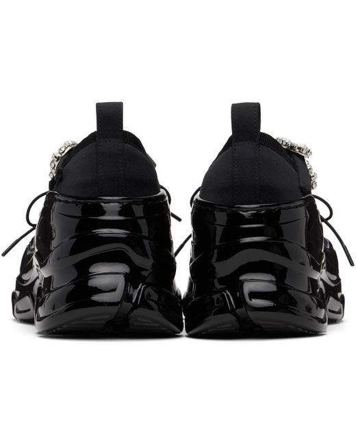 Simone Rocha Crystal Buckle Tracker Ballerina Sneakers in Black | Lyst
