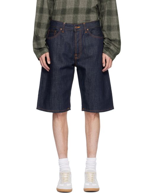 Nudie Jeans Black Zeb Denim Shorts for men