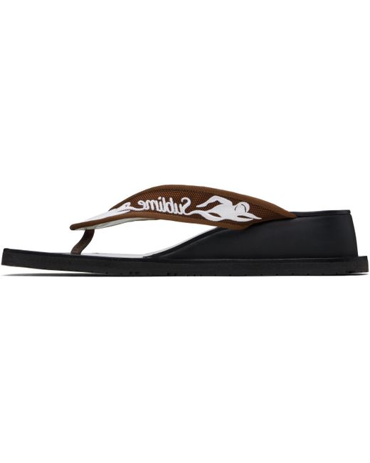 Tory Burch Black Sublime Wedge Flip-Flops