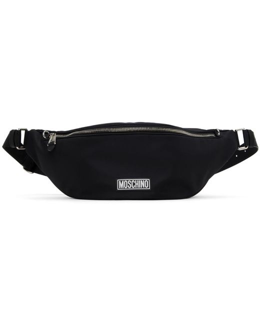 Moschino Black Lettering Logo Pouch for men