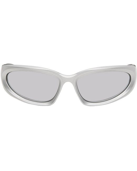 Balenciaga Black Silver Swift Sunglasses for men