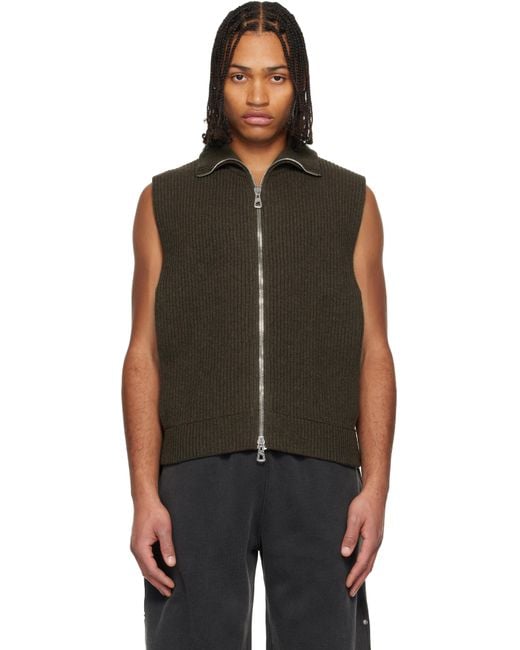 Jean Paul Gaultier Black Turtleneck Sweater Vest for men