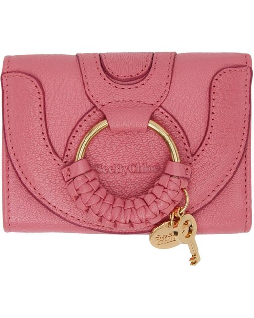 See By Chloé Pink Trifold Hana Wallet
