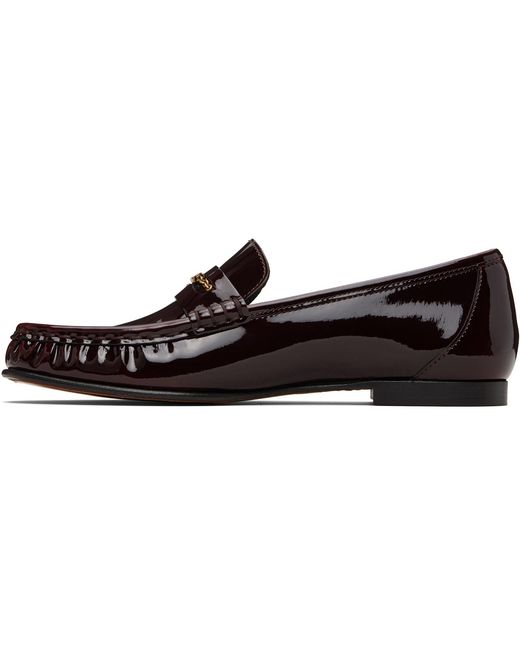 Chloé Black Burgundy Loafers
