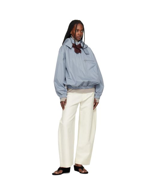 Rier Blue Cotton Suit Windbreaker