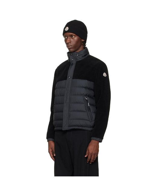 Moncler Black Mistral Teddy Short Down Jacket for men