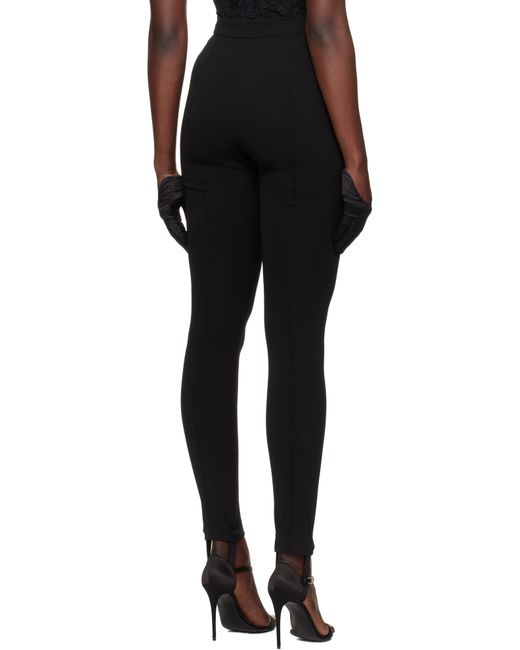 Legging Noir En Jersey Côtelé À Logo Milano Dolce & Gabbana en coloris Black