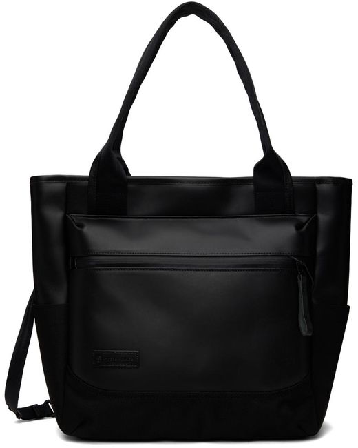 Master Piece Black Smooth Leather Tote for men