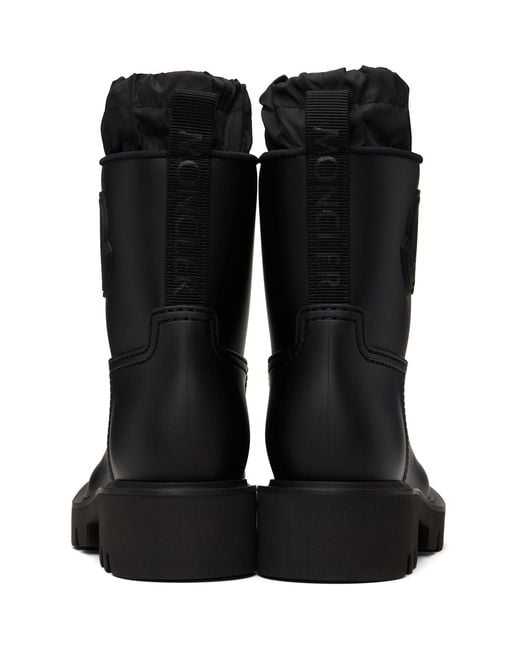 Moncler Black Kickstream Rain Boots