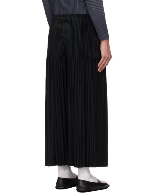 Homme Plissé Issey Miyake Black Monthly Colors December Trousers for men