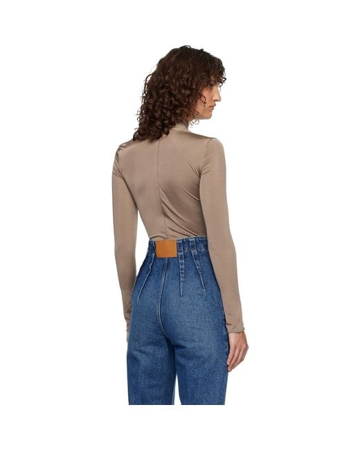 Mugler Blue Scarf Bodysuit