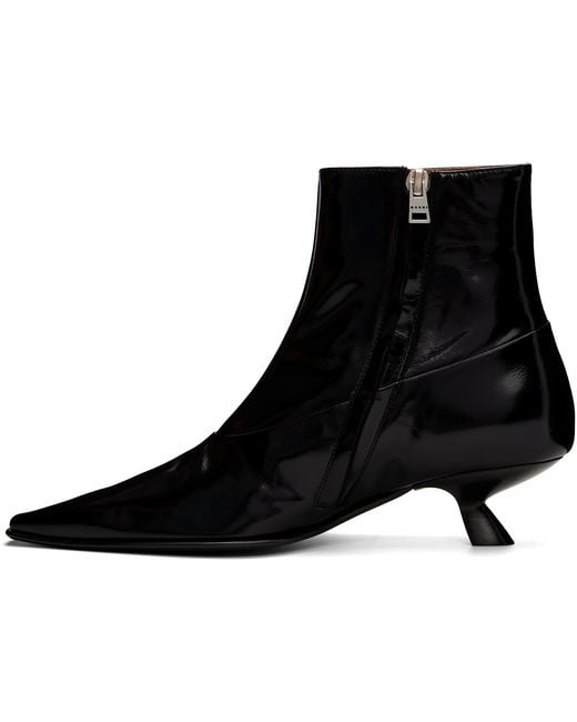 Marni Black Leather Boots