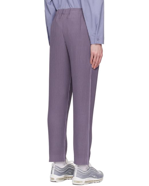 Homme Plissé Issey Miyake Homme Plissé Issey Miyake Purple Tailored Pleats 1 Trousers for men