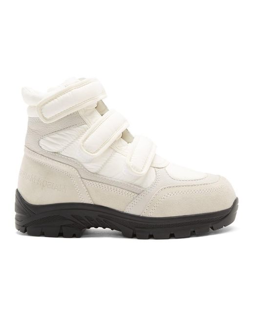 MM6 by Maison Martin Margiela White Velcro High Top Sneakers