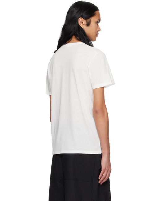 メンズ Jil Sander ホワイト クルーネックtシャツ White