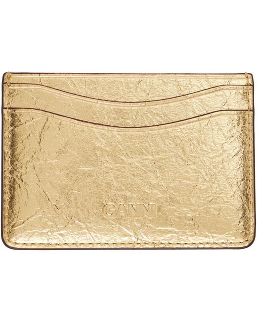 Ganni Bou Metallic Card Holder