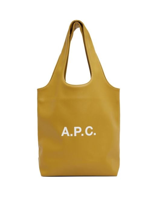 A.P.C. Metallic Khaki Ninon Small Tote for men