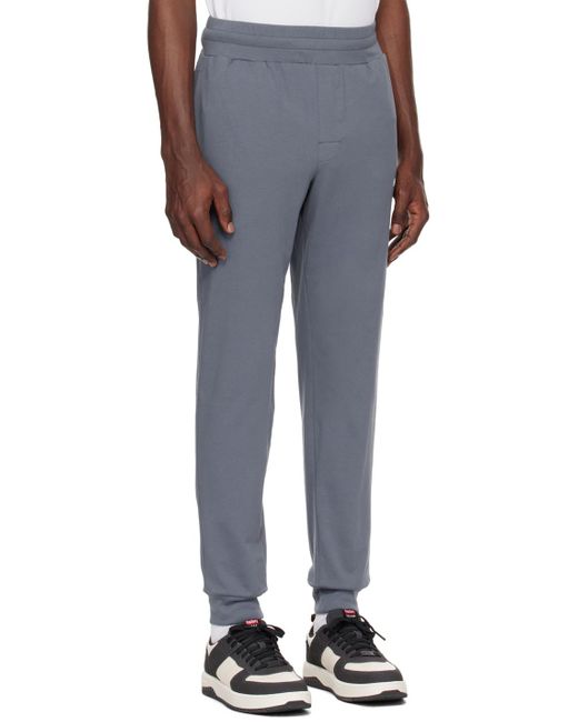 HUGO Blue Printed Sweatpants for men