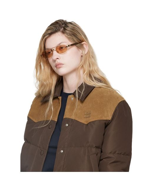 Miu Miu Natural Aviator Sunglasses