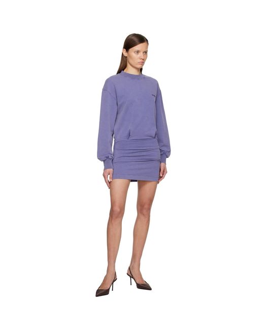 The Attico Purple Light American Fleece Minidress