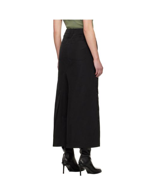 Juun.J Black Paneled Maxi Skirt