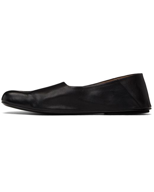 メンズ Marsèll ブラック Passo ソフトスムースレザー フラットシューズ Black