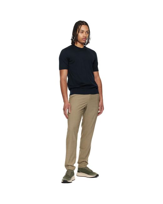 Boss Black Short-Sleeved Merino Wool T-Shirt for men