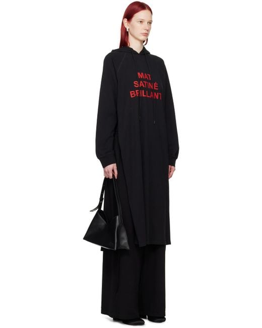 Robe longue 'mat satiné brillant' noire MM6 by Maison Martin Margiela en coloris Black