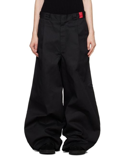 Fumito Ganryu Black Dickies Edition Reverse Baggy Trousers for men