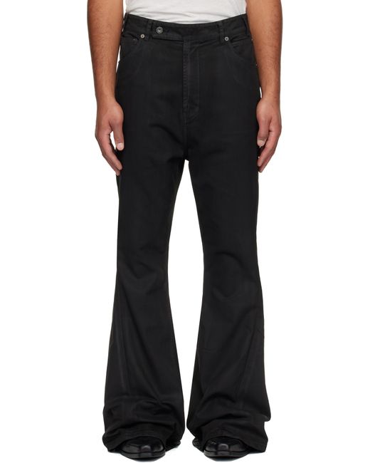 Det Blev Sent Black Waxed Varet Jeans for men