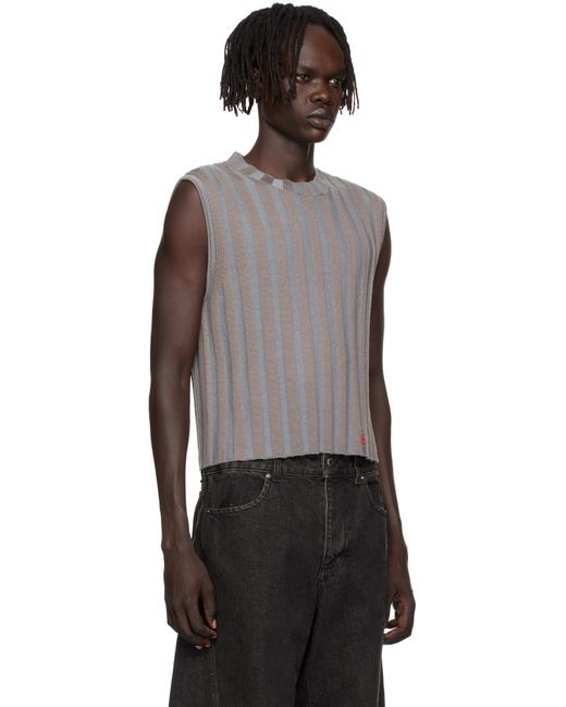 Eckhaus Latta Black Taupe & Keyboard Vest for men