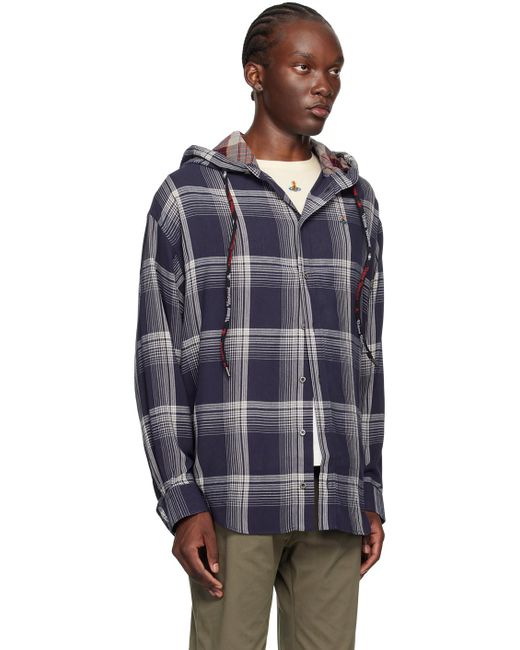 Vivienne Westwood Blue Rib Hoodie Shirt for men