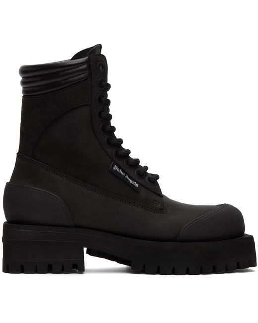 Palm Angels Black Stacked Ankle Boots