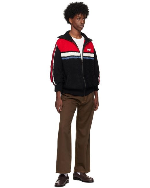 rice nine ten Knitting Track Jacket in Red for Men | Lyst UK