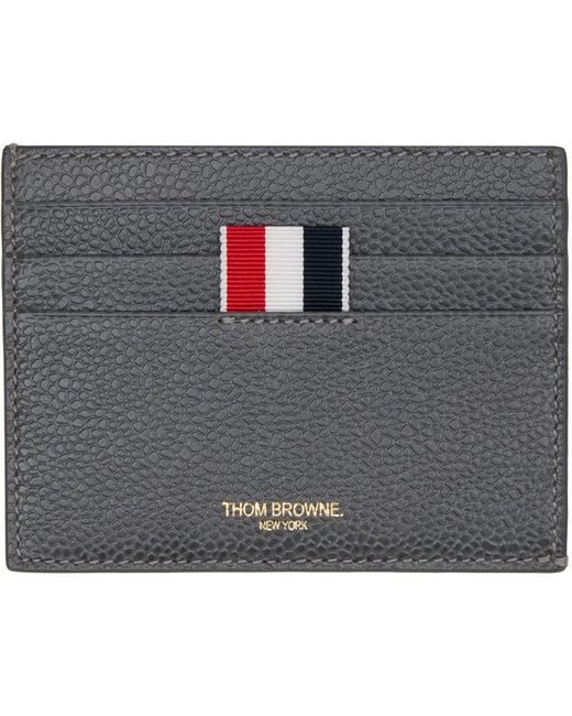 Thom Browne Gray 4 Bar Card Holder for Men Lyst