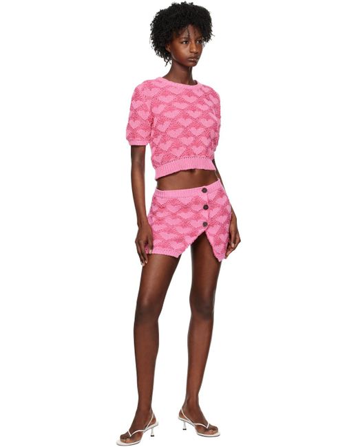 Marco Rambaldi Pink Heart Miniskirt
