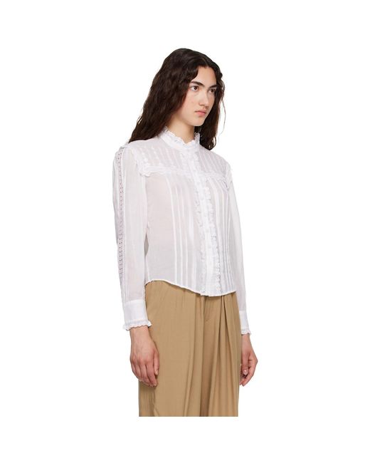 Isabel Marant White Lonzie Blouse