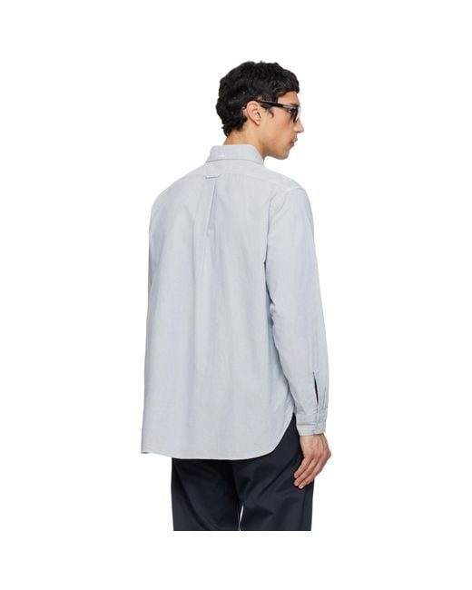 Nanamica Gray Button Down Wind Shirt for men