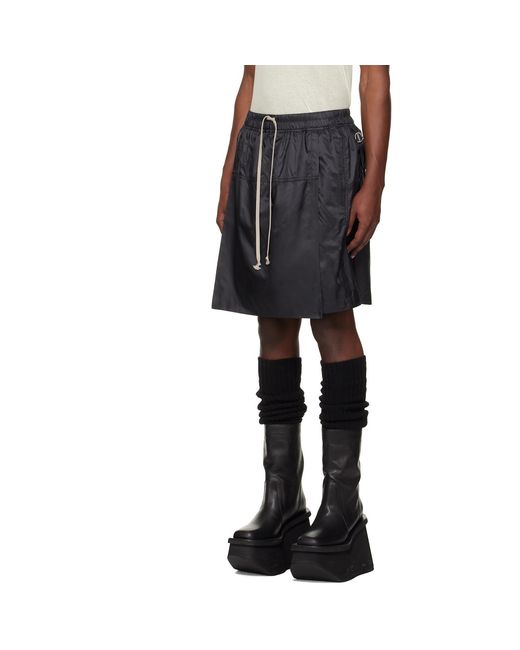 Rick Owens Black Moncler + Kilt Shorts for men