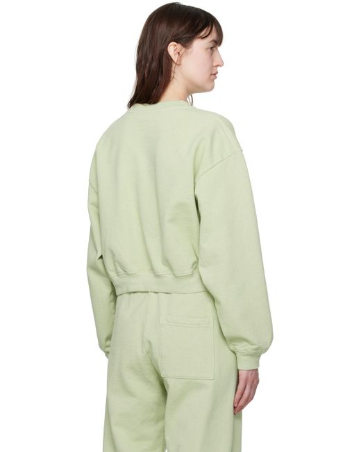 Sporty & Rich Green Sportyrich Vendome Cropped Sweatshirt