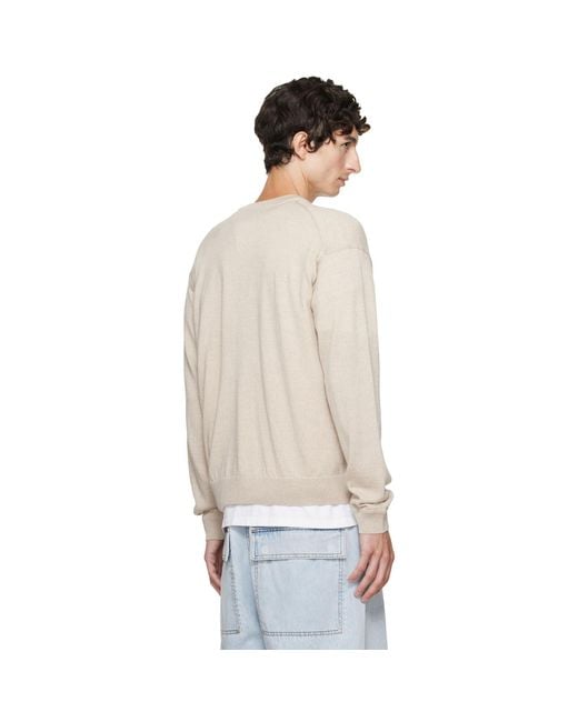 Maison Kitsuné Natural Fox Head Merino Comfort Sweater for men